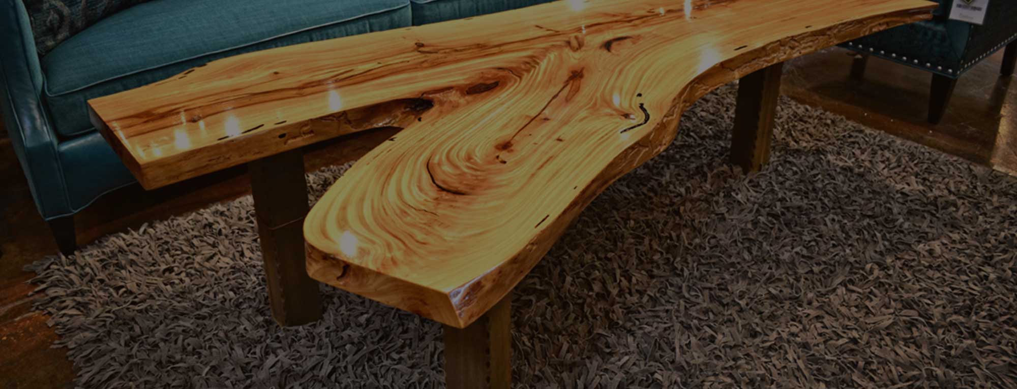 Furniture, highlighting a wooden table.